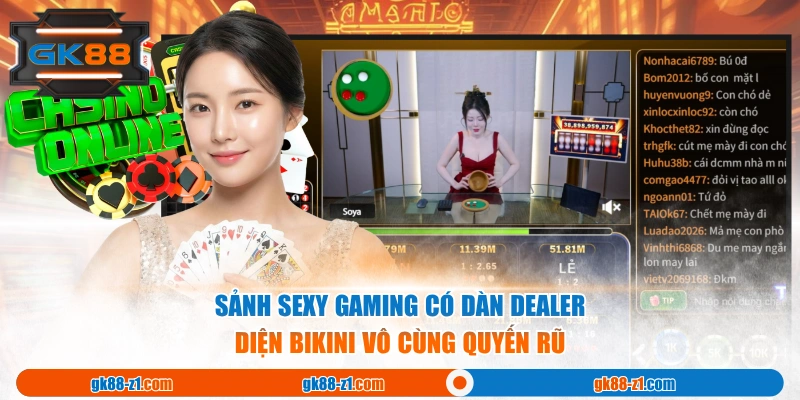 Sảnh Sexy Gaming có dàn Dealer diện bikini vô cùng quyến rũ